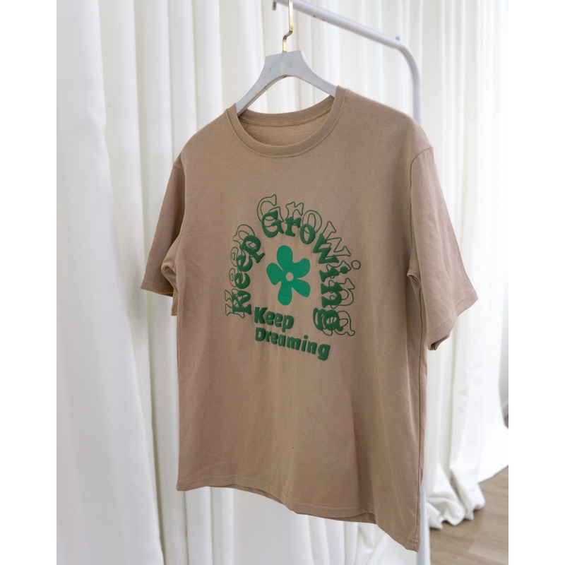 Áo thun cotton form rộng thời trang GAGO thiết kế in hình trẻ trung