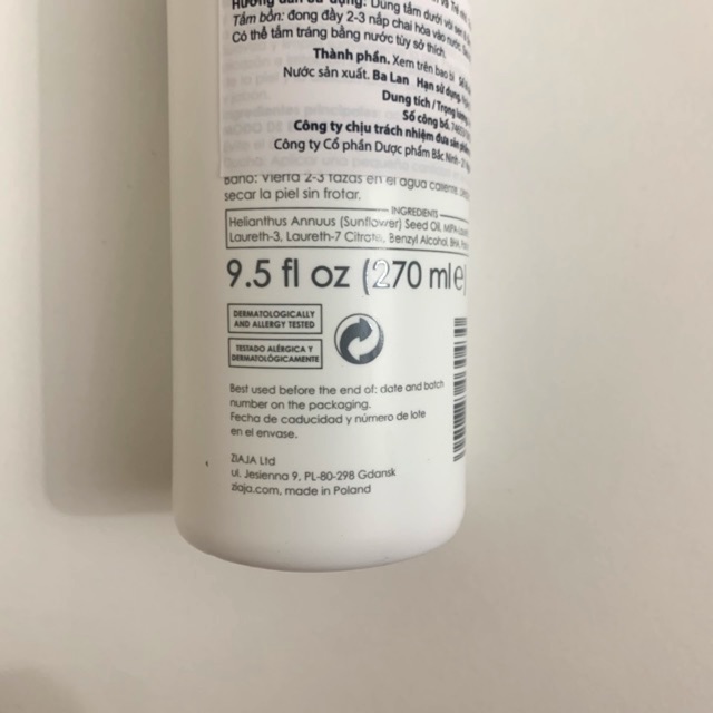 (CHÍNH HÃNG) Dầu tắm dưỡng ẩm Ziaja Med Atopic 270ml | BigBuy360 - bigbuy360.vn