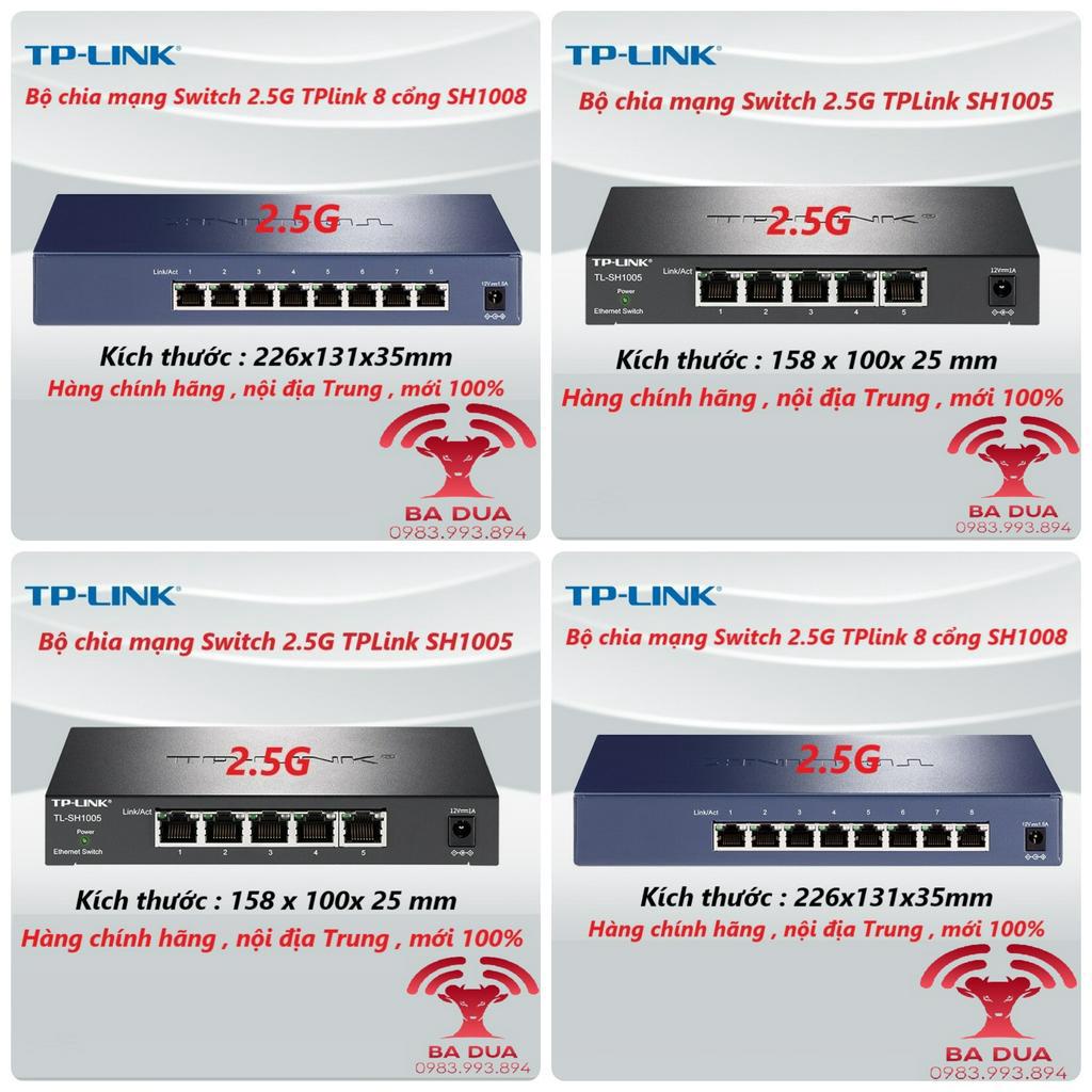 Bộ Chia Mạng Switch 5 cổng 8 cổng port Gigabit 2.5G TPLink TP-Link SH1005 TL-SH1005 SH1008 TL-SH1008