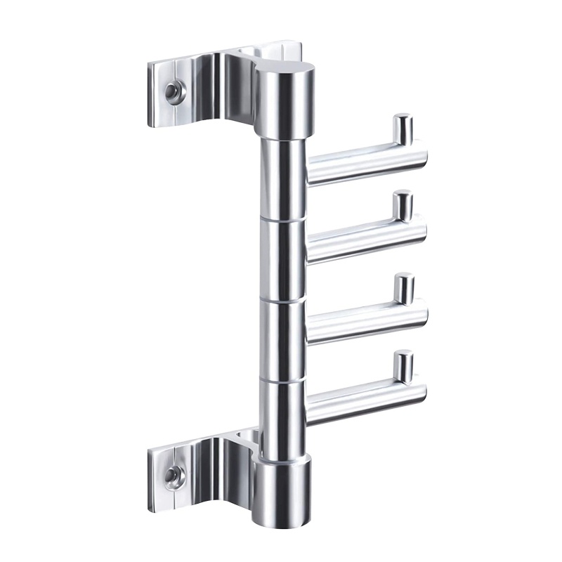 Móc Treo Áo Khoác Xoay Được 3 / 4 Móc Đa Năng Sáng Tạo Cho Nhà Bếp Nhà Tắm