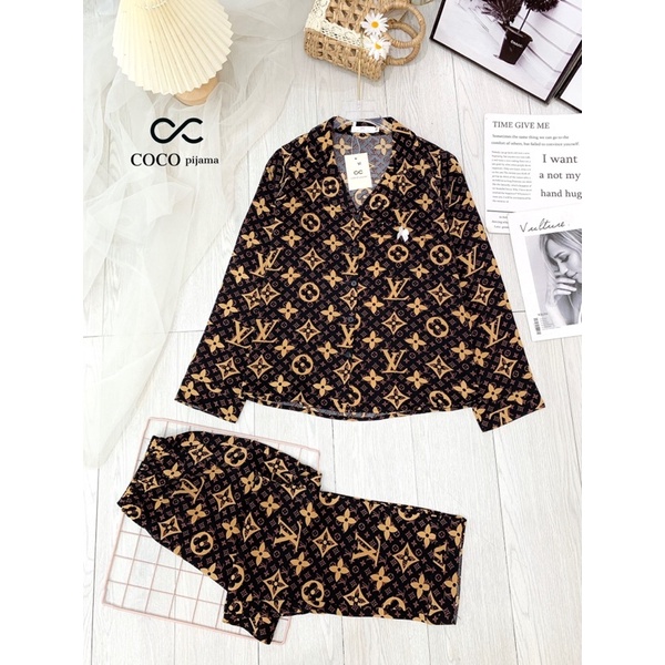 Bộ pijama Lụa COCO Hàng Thiết Kế Cao Cấp Mặc Nhà