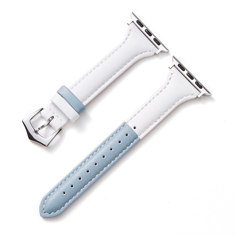 Dây Đeo Bằng Da Mỏng Kích Thước 40mm 38mm Dành Cho Đồng Hồ Thông Minh Apple Watch Iwatch Series 1 2 3 4 5 6 Se 44mm 42mm