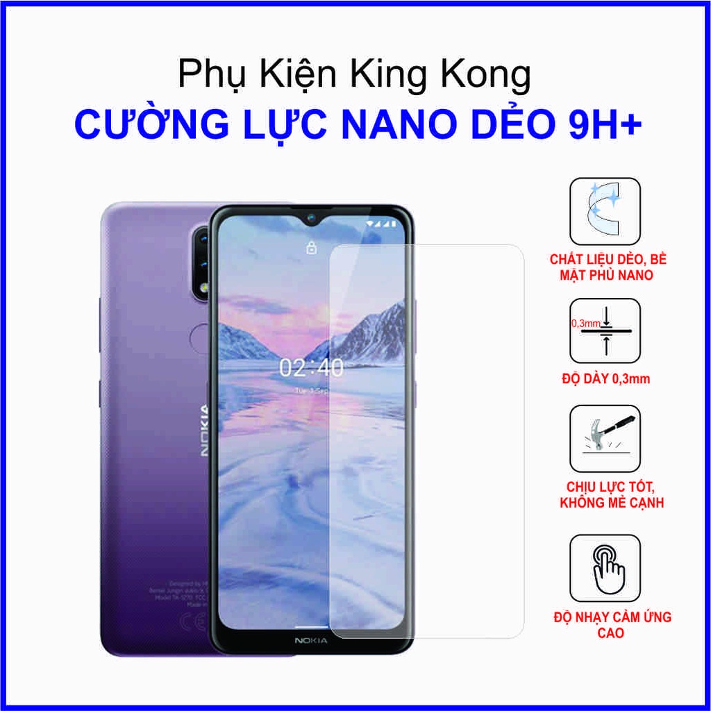 Dán cường lực Nokia 2.4 ,  cường lực nano dẻo 9H+