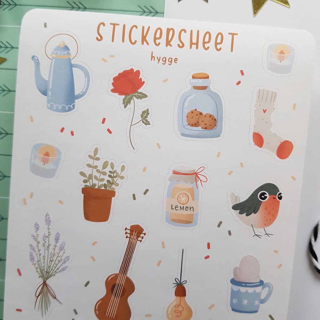 Sticker Sheet Chủ Đề: Đời Sống Vui Vẻ - Chuyên dán sổ | Bullet Journal Stickers, Daily Sticker, Hygge Sticker