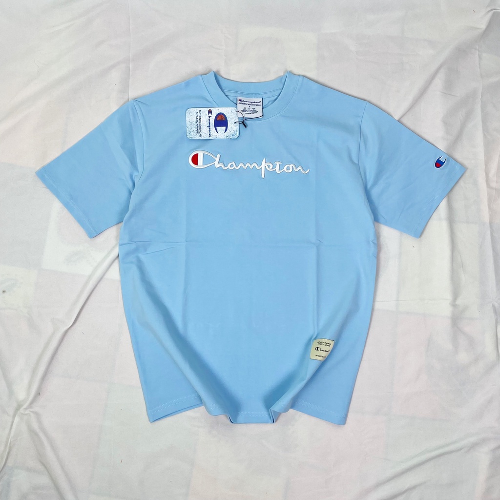 Áo thun tay lỡ CHAMPION ,Unisex nam nữ form rộng Oversize chất Cotton logo thêu