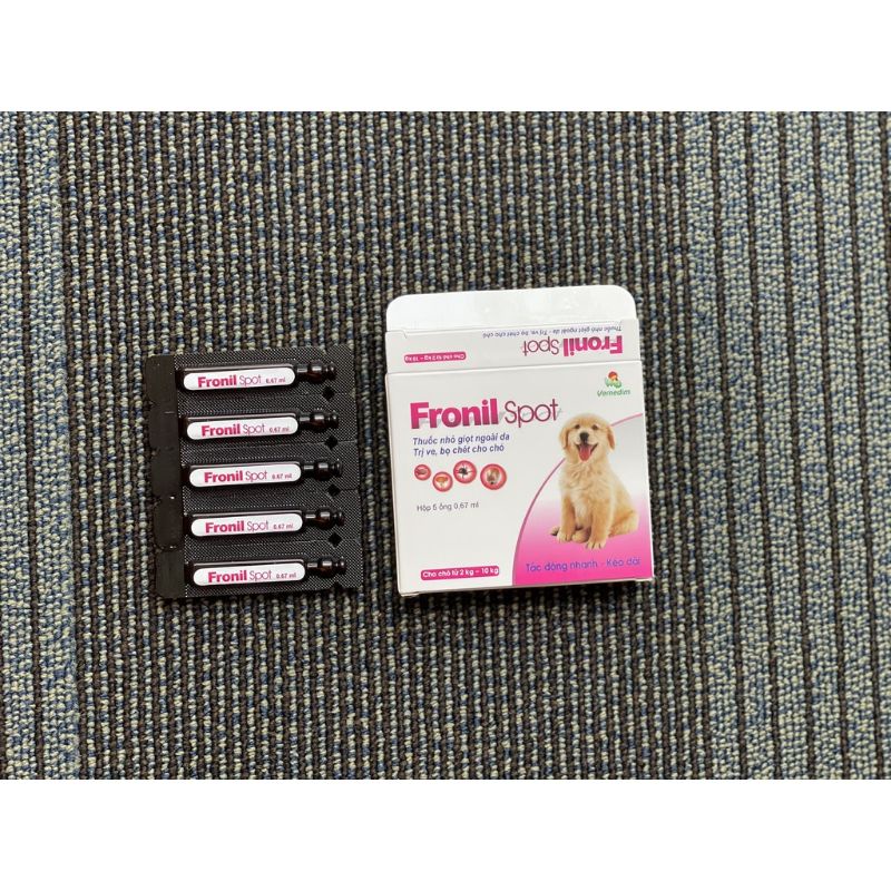 Vemedim Fronil Spot - Dung dịch nhỏ giọt ve, bọ chét cho Chó Hộp 5 ống