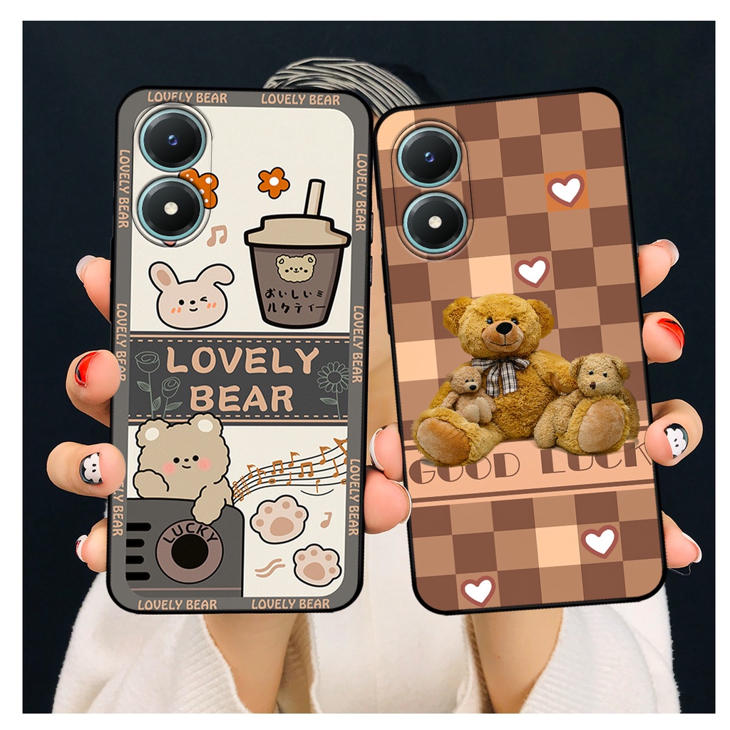 Ốp lưng Vivo Y02s in hình gấu bear dễ thương, bền đẹp.
