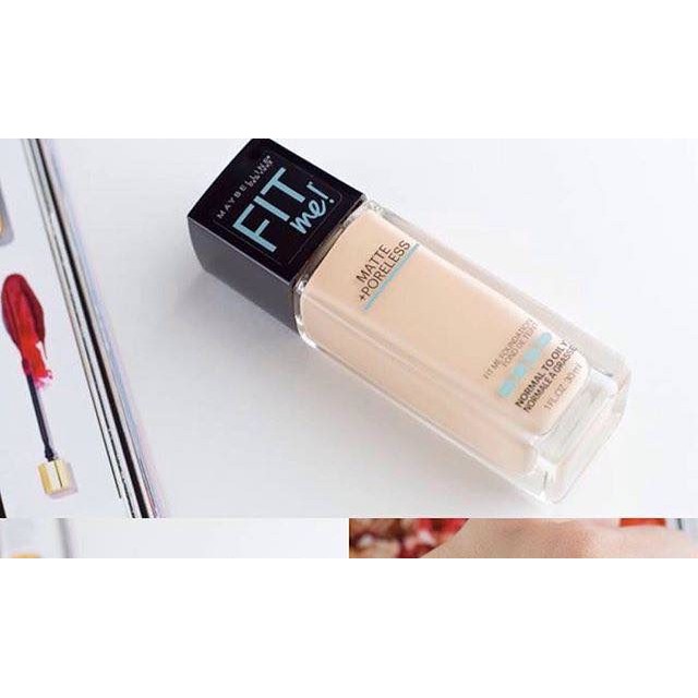 [Có Vòi Nhấn] Kem nền lì tự nhiên Maybelline Fit Me Matte Poreless Foundation 30ml