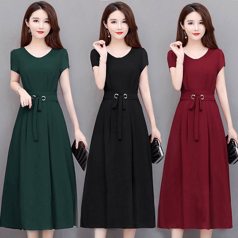 Đầm Dài Qua Gối Thiết Kế Thanh Lịch Cho Nữ Trung Niên | BigBuy360 - bigbuy360.vn
