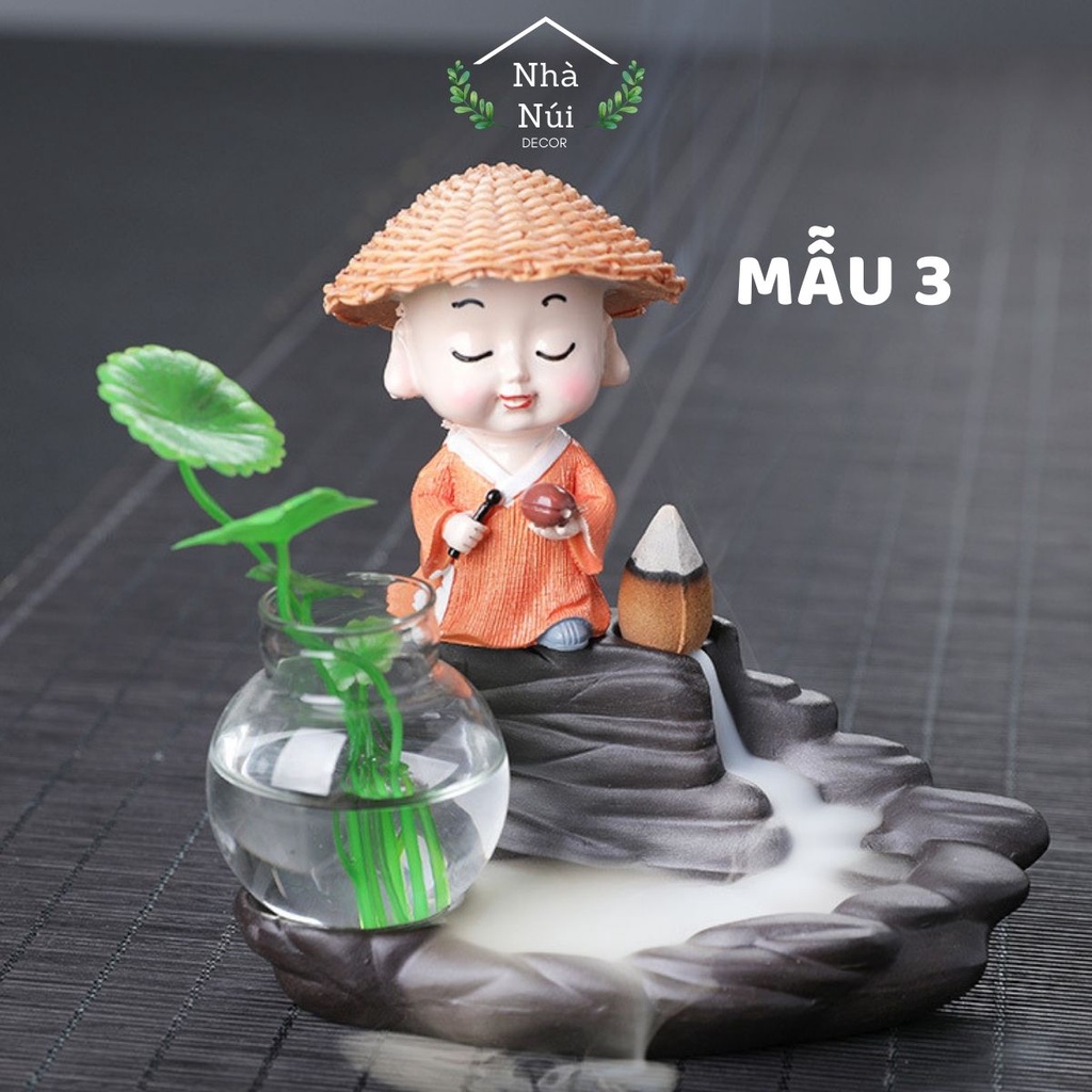 Combo thác khói trầm hương tự nhiên khói tỏa ngược tiểu cảnh thư giãn, khử khuẩn, giảm stress, trầm hương cao cấp T4
