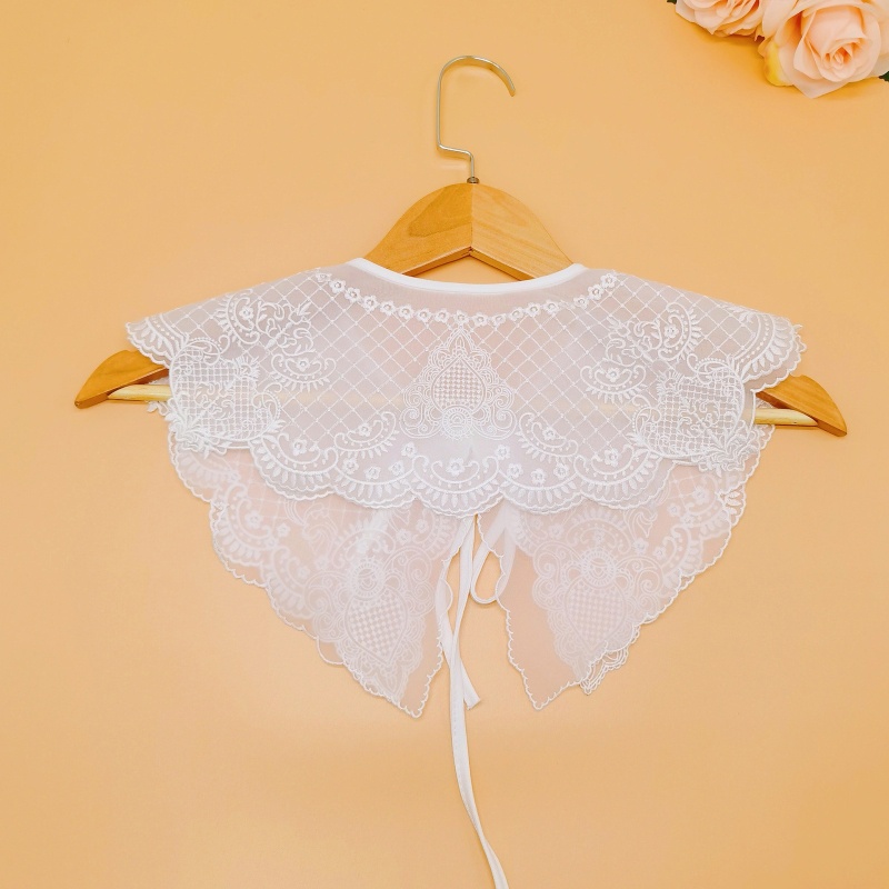 Vòng Cổ Hai Lớp Phối Ren Họa Tiết Hoa Đính Kim Cương Giả Phong Cách Preppy Nhật Bản Cho Nữ