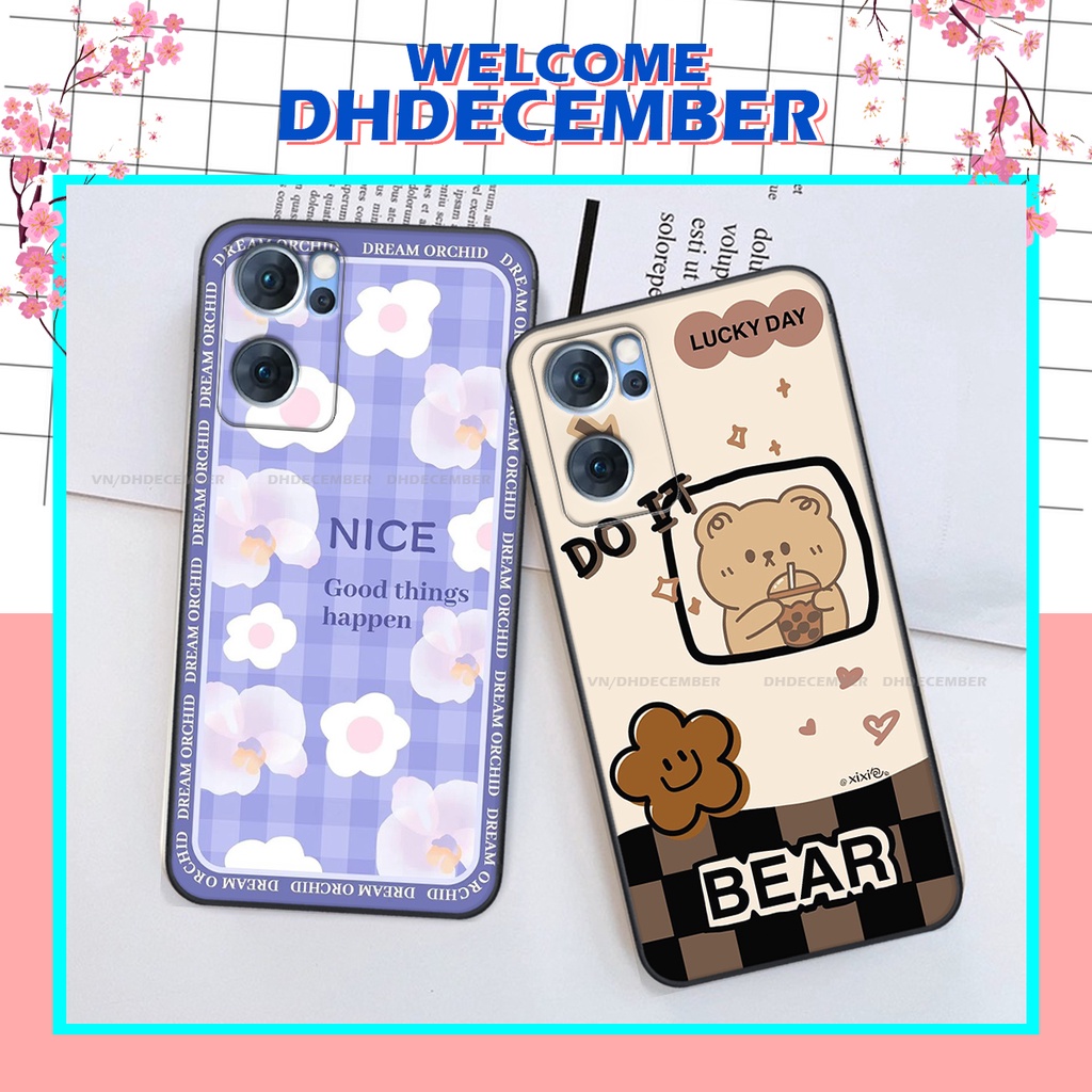 Ốp lưng Oppo RENO 7 5G in hình gấu K@ws, gấu nâu, dor@emon RẺ- ĐẸP- BỀN