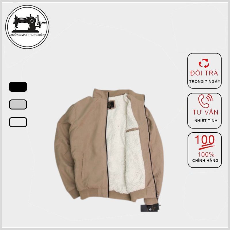 Áo Khoác Lông, Áo Khoác Lông Da Lộn 2 Lớp Dầy Dăn Mềm Mịn - MÃ AK21