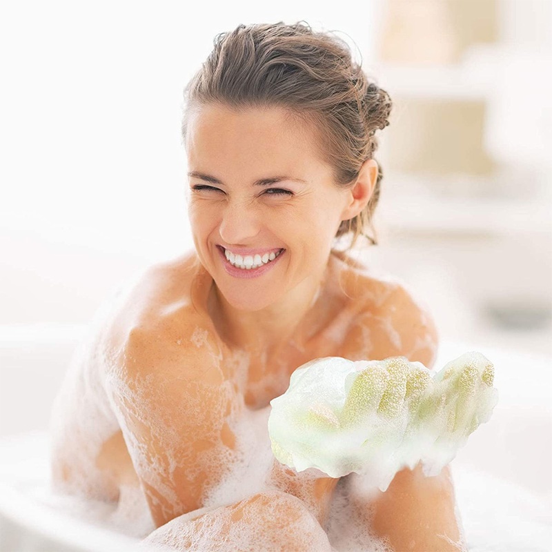 1 Găng Tay Mát Xa Tẩy Tế Bào Chết Chống Trượt Linh Hoạt Màu Ngẫu Nhiên Dùng Trong Phòng Tắm/Spa