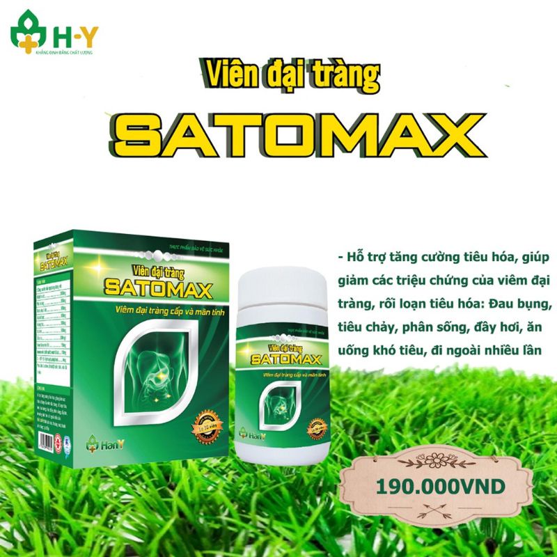 Viên đại tràng Satomax - Dạ tràng đơn hộp 30 viên hỗ trợ tăng cường tiêu hóa giúp đại tràng khỏe mạnh
