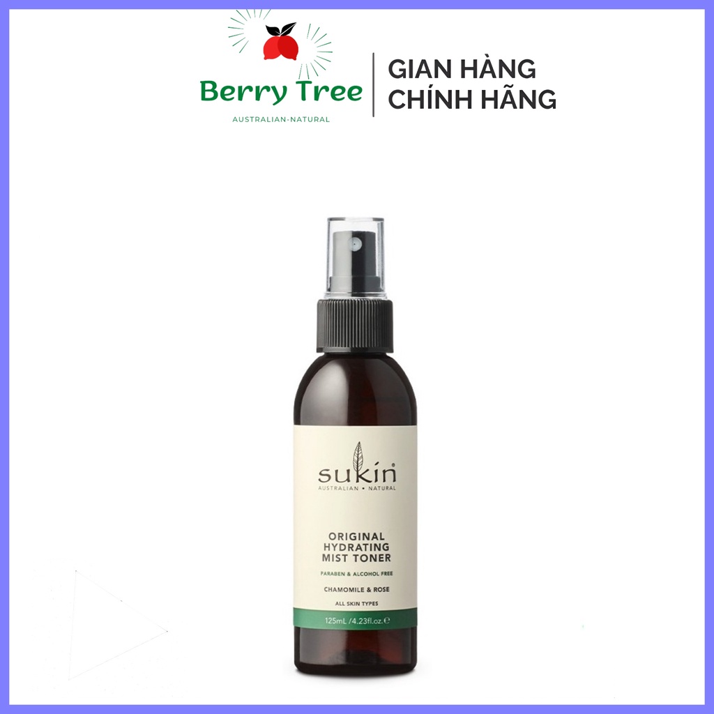 [BR] Nước Hoa Hồng Dạng Phun Sương Sukin Hydrating Mist Toner 125ml (BR)