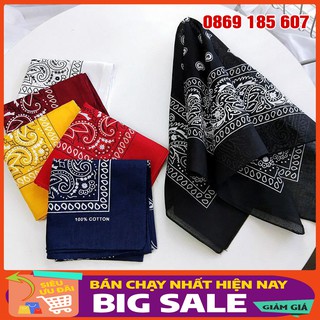 Khăn Bandana (Bandanna),Khăn Họa Tiết Cá Tính Bandana Nhiều Màu Tùy Chọn