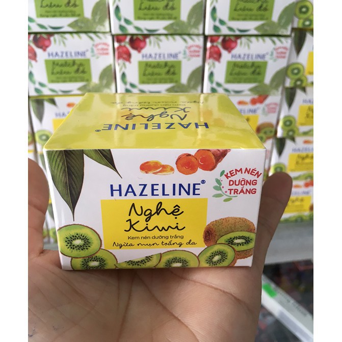 Kem nén dưỡng trắng ngừa mụn Hazeline Nghệ Kiwi 8g