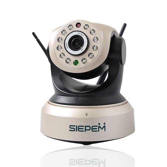 k89 Camera IP Wifi SIEPEM S7001 Plus hỗ trợ FullHD 1080P độ phân giải 2.0MP (Vàng đồng) + Kèm thẻ NTC U3 4K 32GB 1