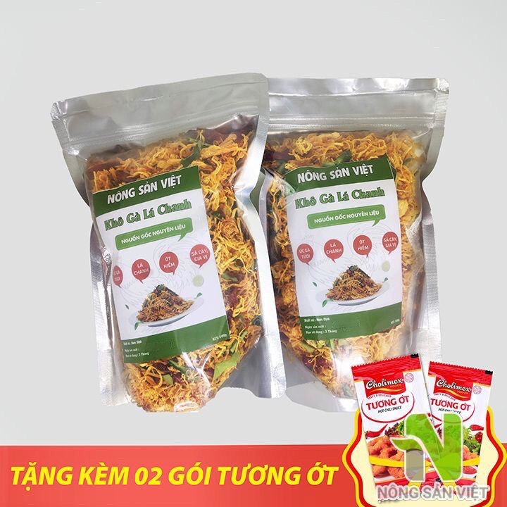 [Mã 1511FMCGSALE giảm 8% đơn 500K] 1kg khô gà lá chanh cay vừa - Nông Sản Việt