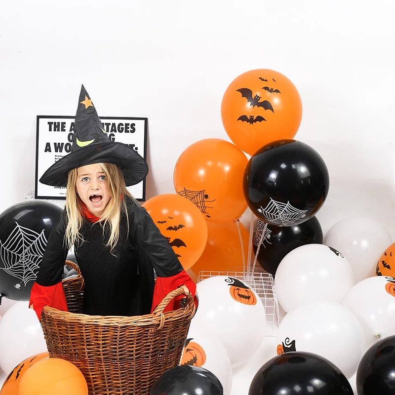 Set 10 Bong Bóng 12 Inch Trang Trí Halloween