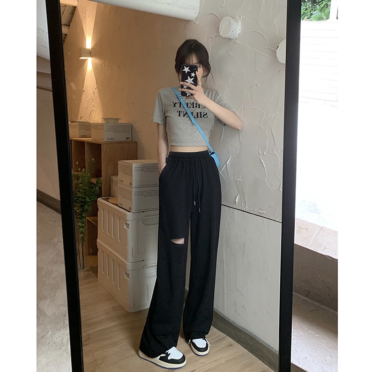 Quần Dài Thể Thao Nữ Ống Rộng Thời Trang Năng Động