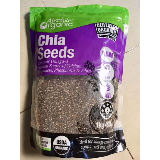 HẠT CHIA SEEDS 1kg( tem chính hãng eco fram)
