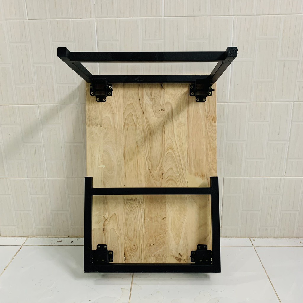 Bàn ngồi bệt xếp gọn mẫu chữ U [40x60x30Cm], chân sắt sơn tĩnh điện, mặt gỗ cao su cao cấp, bàn học, bàn gamer !!!