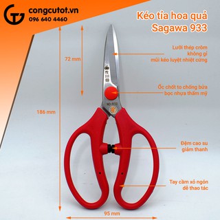 KÉO CẮT TỈA HOA QUẢ SAGAWA 933