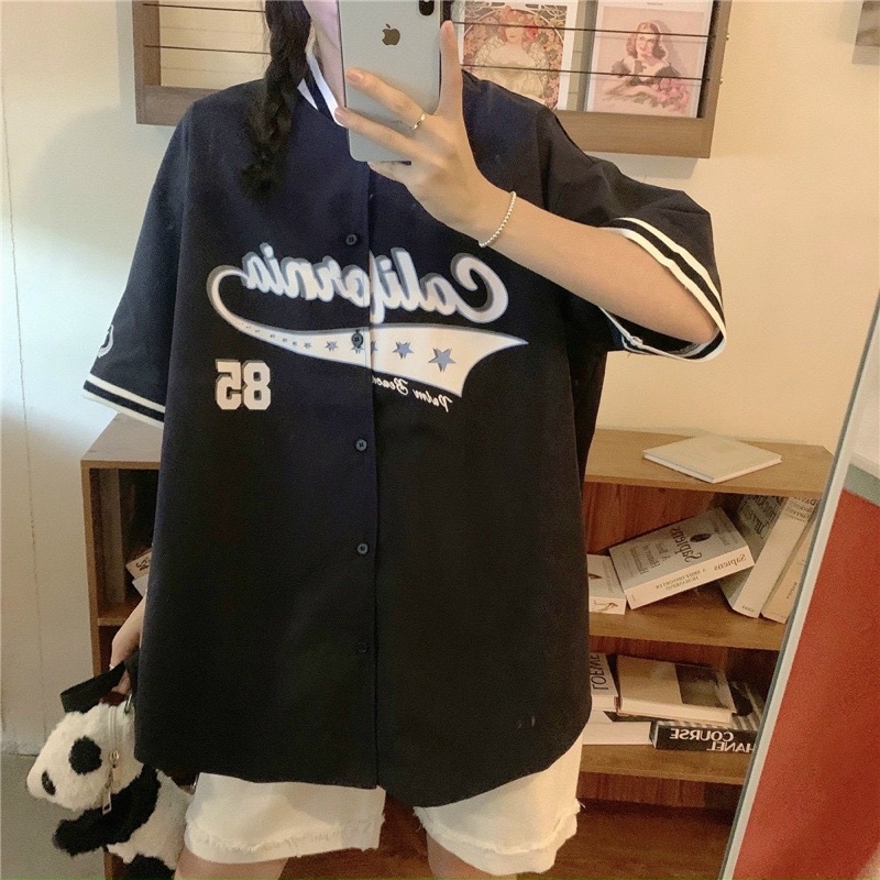 [Mã FAMARAL1 giảm 10K đơn 50K] Áo sơ mi Cali 85 Nữ [ FREESIZE ]  Áo Chất thô lụa unisex dày dặn phong cách Ulzzang