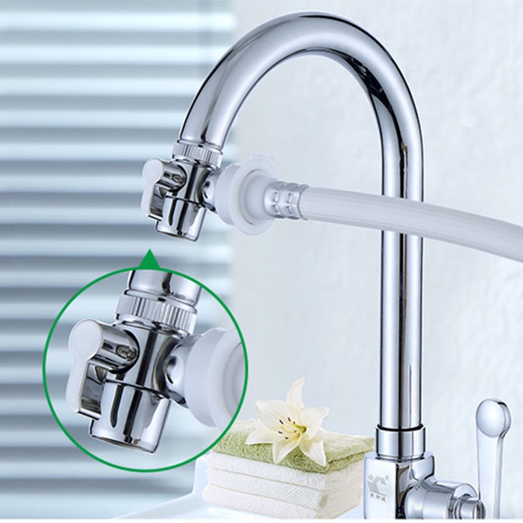 Van chia nước đa năng, 1 đầu vào 22mm, 2 đầu ra nước