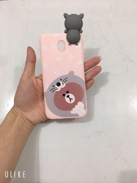 Ốp lưng cao su thú leo mầu xám j5 Pro,J5Pro