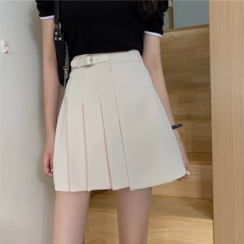 CHÂN VÁY XẾP LY NGẮN PHỐI ĐAI LỆCH HOTHIT 2021 | BigBuy360 - bigbuy360.vn