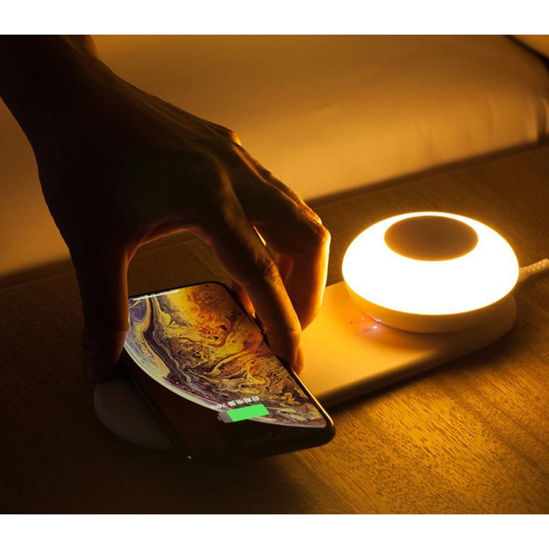 Đèn Ngủ Kiêm Sạc Nhanh Không Dây - Hàng OEM Xiaomi