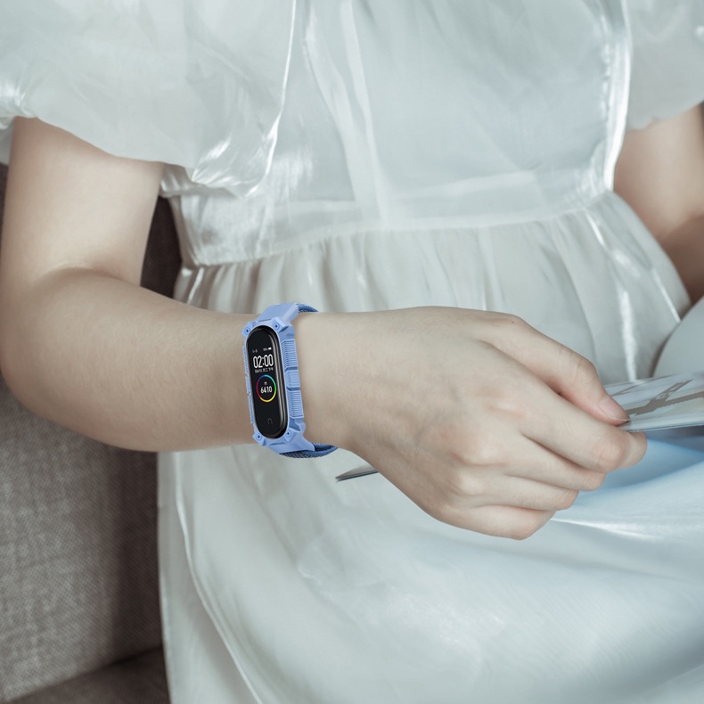 Dây đeo sợi nylon cho Xiaomi Mi Band 7 6 5 4 3