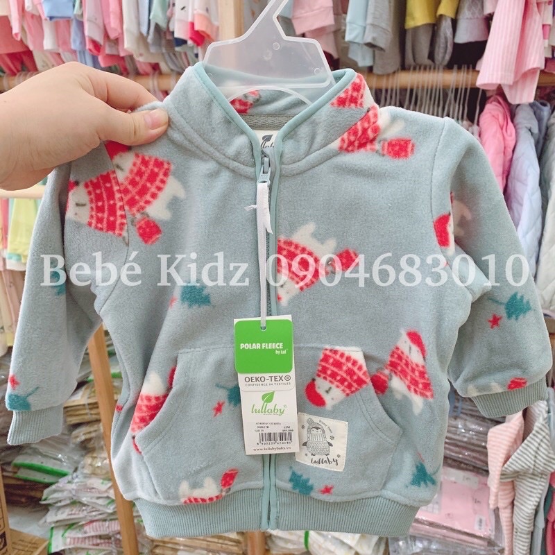 Xả hàng ÁO KHOÁC NỈ LÔNG CỔ TÀU LULLABY (9-4y)
