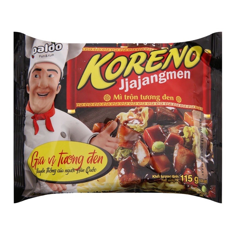 MỲ TRỘN TƯƠNG ĐEN KORENO 115g/ hộp 68g