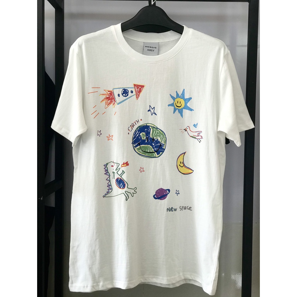 Áo Thun Unisex ADLV CRAYON HÀNG VNXK