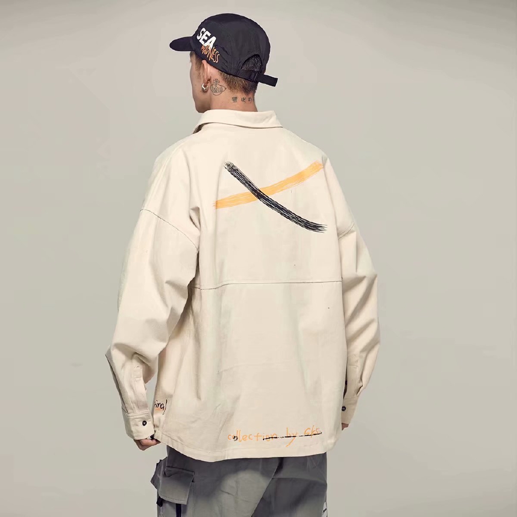 Áo sơ mi tay dài họa tiết Graffiti cá tính dành cho nam | BigBuy360 - bigbuy360.vn