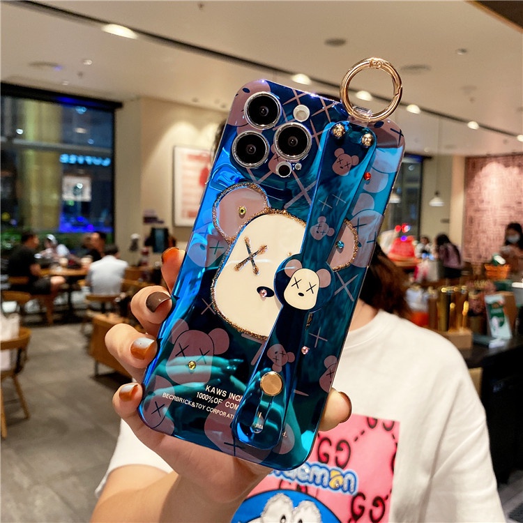 Ốp điện thoại HOCE silicon mềm kiểu gấu blu-ray thích hợp cho iPhone 13 pro max 12 mini 11pro max XSmax X XS XR 7 8Plus