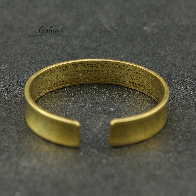 Vòng Đeo Tay Dạng Mở Bằng Đồng Thau Thiết Kế Phong Cách Tây Tạng Cổ Điển Thoải Mái Cho Nam Và Nữ