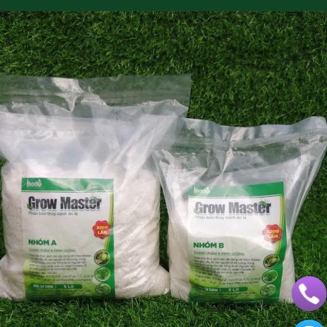 Phân bón thủy canh Grow Master dạng bột 2 gói A và B.