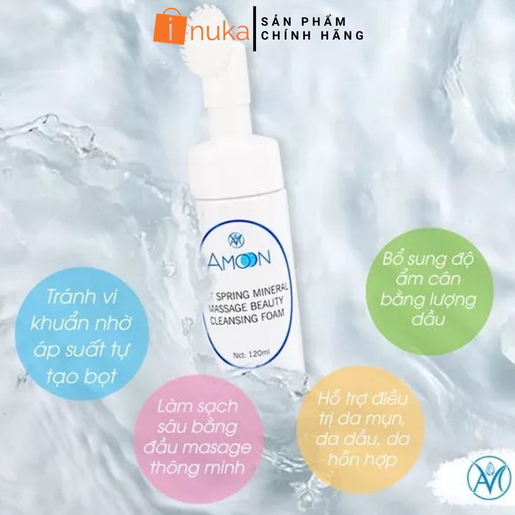 [Hàng Hàn Quốc] Sữa Rửa Mặt Đầu Cọ Tạo Bọt Y Học Amoon (120ml) | BigBuy360 - bigbuy360.vn