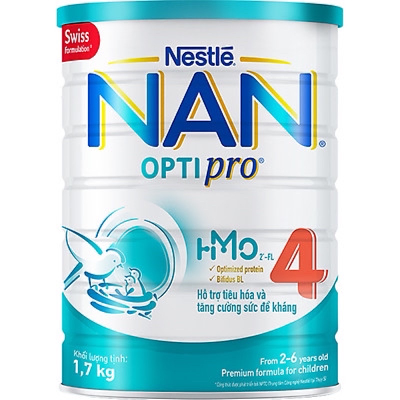 Sữa Bột Nestlé NAN OPTIPRO 4 HMO Lon 1.7kg