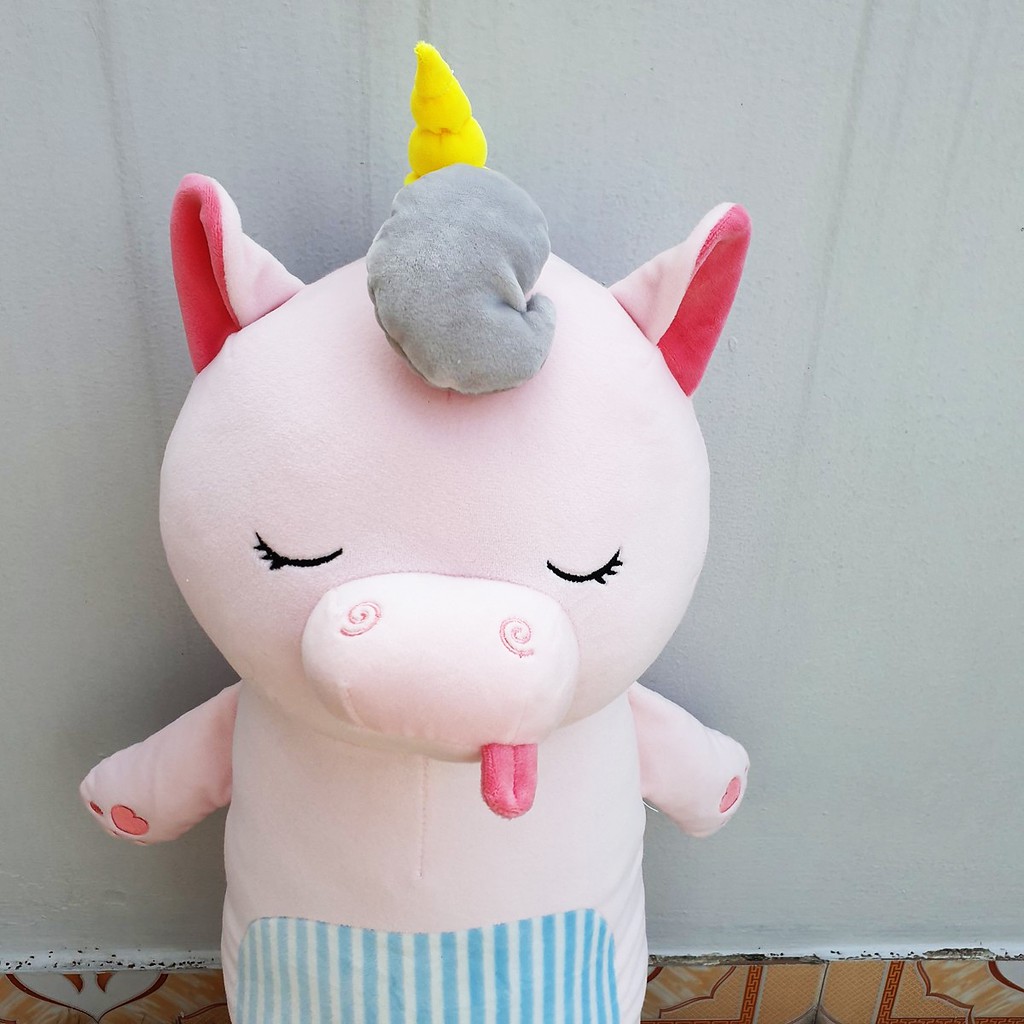 GỐI ÔM NGỦ HÌNH NGỰA KỲ LÂN UNICORN (70 CM)  VẢI MINISO SIÊU MỀM MỊN