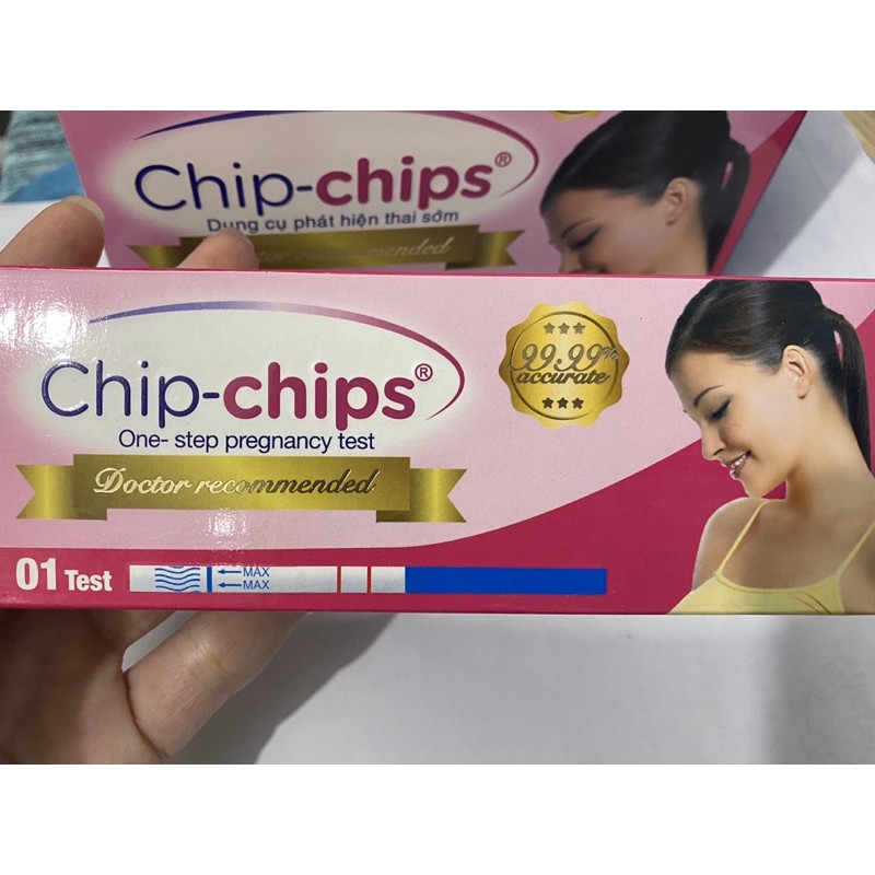 QUE THỬ THAI CHIP-CHIP (Ẩn tên hàng-Dụng cụ phát hiện thai sớm)
