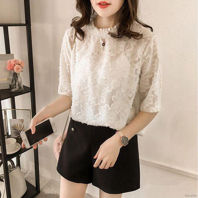 FREESHIP ĐƠN 99K_ Áo sơ mi tay ngắn hoạ tiết hoa thiết kế dáng rộng phong cách retro