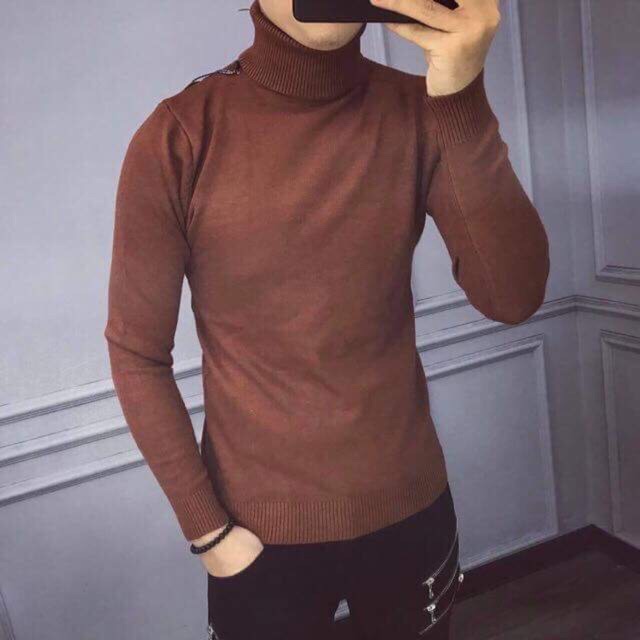 Len cổ lọ màu nâu
