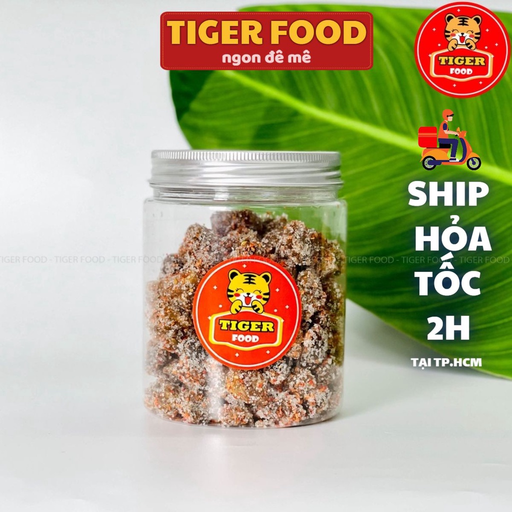 Me ngào đường muối ớt SIÊU NGON TIGER FOOD Lon 380g me ngào đậm vị muối ớt ăn cực mê - Đồ ăn vặt Sài Gòn