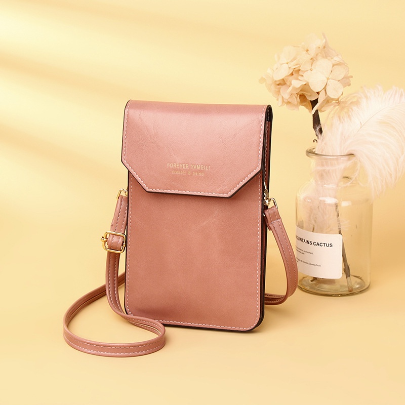 Túi Đeo Vai Mini Đựng Điện Thoại Có Thể Chạm Màn Hình Cảm Ứng Xinh Xắn Cho Nữ